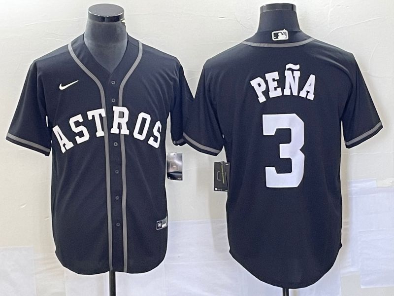 Men 2025 Houston Astros #3 Pena Black Nike MLB Jersey style 61->houston astros->MLB Jersey